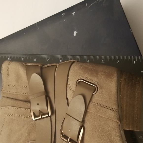 NAYA Fisher Taupe Leather Ankle Wedge Boots Womens 12M US 44 EUR - Picture 7 of 13